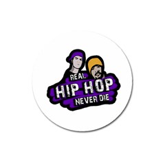 Real Hip Hop Never Die Magnet 3  (round) by Valentinaart