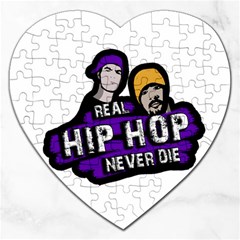 Real Hip Hop Never Die Jigsaw Puzzle (heart) by Valentinaart