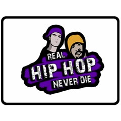 Real Hip Hop Never Die Fleece Blanket (large)  by Valentinaart