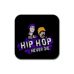 Real Hip Hop Never Die Rubber Coaster (square)  by Valentinaart