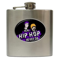 Real Hip Hop Never Die Hip Flask (6 Oz) by Valentinaart