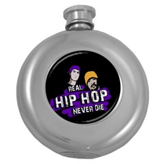 Real Hip Hop Never Die Round Hip Flask (5 Oz) by Valentinaart