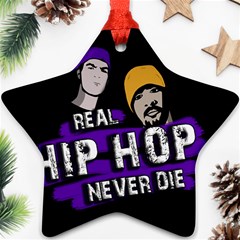 Real Hip Hop Never Die Star Ornament (two Sides) by Valentinaart