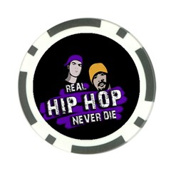 Real Hip Hop Never Die Poker Chip Card Guard by Valentinaart