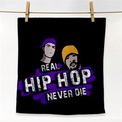 Real Hip Hop Never Die Face Towel by Valentinaart