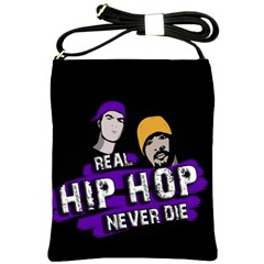 Real Hip Hop Never Die Shoulder Sling Bags by Valentinaart