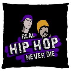 Real Hip Hop Never Die Large Cushion Case (one Side) by Valentinaart