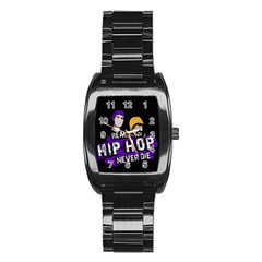 Real Hip Hop Never Die Stainless Steel Barrel Watch by Valentinaart