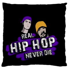 Real Hip Hop Never Die Standard Flano Cushion Case (two Sides) by Valentinaart