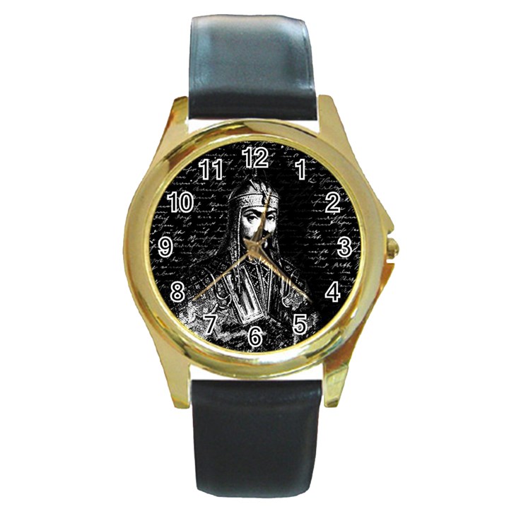 Attila the Hun Round Gold Metal Watch