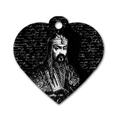 Attila The Hun Dog Tag Heart (one Side) by Valentinaart