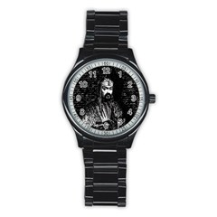 Attila The Hun Stainless Steel Round Watch by Valentinaart