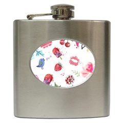 Hand Painted Summer Background  Hip Flask (6 Oz) by TastefulDesigns