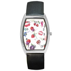 Hand Painted Summer Background  Barrel Style Metal Watch by TastefulDesigns