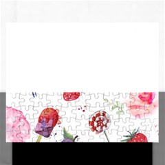 Hand Painted Summer Background  Rectangular Jigsaw Puzzl by TastefulDesigns