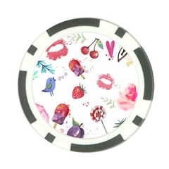 Hand Painted Summer Background  Poker Chip Card Guard by TastefulDesigns