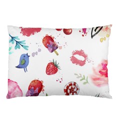 Hand Painted Summer Background  Pillow Case (two Sides) by TastefulDesigns