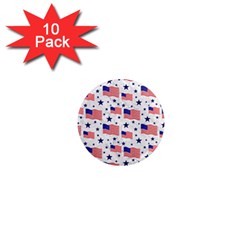 Flag Of The Usa Pattern 1  Mini Magnet (10 Pack)  by EDDArt