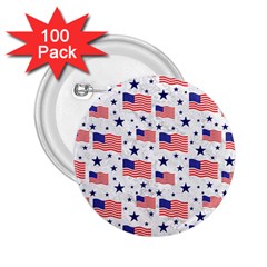 Flag Of The Usa Pattern 2 25  Buttons (100 Pack)  by EDDArt