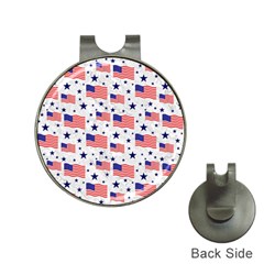 Flag Of The Usa Pattern Hat Clips With Golf Markers by EDDArt