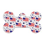 Flag Of The Usa Pattern Dog Tag Bone (One Side) Front