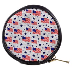 Flag Of The Usa Pattern Mini Makeup Bags by EDDArt