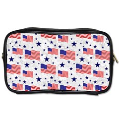 Flag Of The Usa Pattern Toiletries Bags by EDDArt