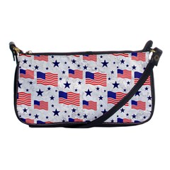 Flag Of The Usa Pattern Shoulder Clutch Bags by EDDArt