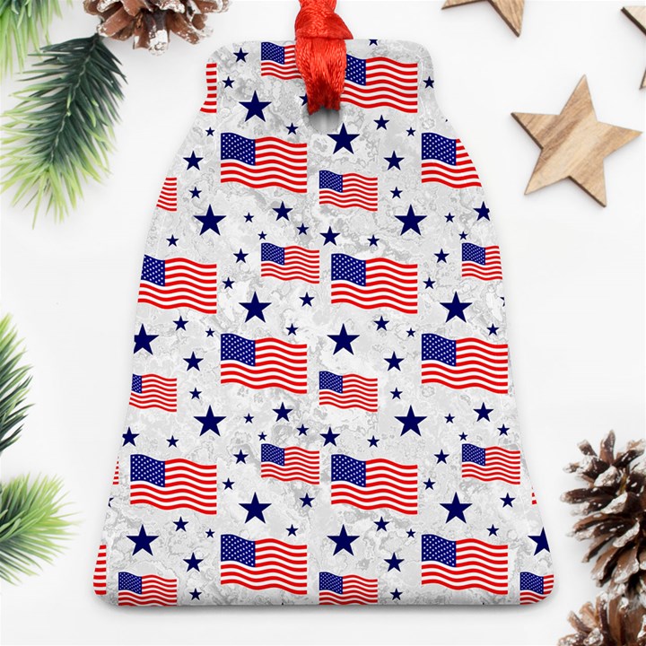 Flag Of The Usa Pattern Ornament (Bell)