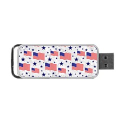 Flag Of The Usa Pattern Portable Usb Flash (two Sides) by EDDArt