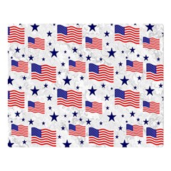 Flag Of The Usa Pattern Double Sided Flano Blanket (large)  by EDDArt