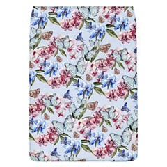 Watercolor Flowers Butterflies Pattern Blue Red Flap Covers (l)  by EDDArt