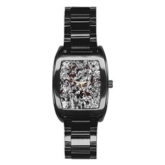 Pattern Stainless Steel Barrel Watch by Valentinaart