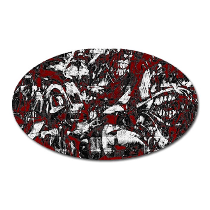 Pattern Oval Magnet