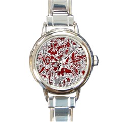 Pattern Round Italian Charm Watch by Valentinaart