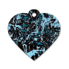 Pattern Dog Tag Heart (two Sides) by Valentinaart