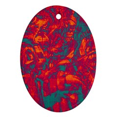 Pattern Oval Ornament (two Sides)