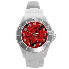 Pattern Round Plastic Sport Watch (l)