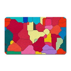 Colorful Leather Pieces             Magnet (rectangular) by LalyLauraFLM