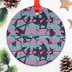 Cracked Tiles             Ornament (round) by LalyLauraFLM