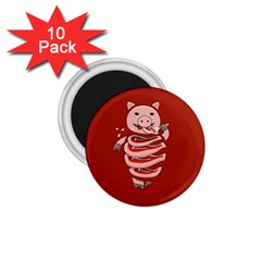 Red Stupid Self Eating Gluttonous Pig 1 75  Magnets (10 Pack)  by CreaturesStore