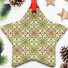 Colorful Stylized Floral Boho Ornament (star)