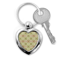 Colorful Stylized Floral Boho Key Chains (heart)  by dflcprints