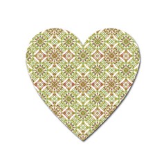 Colorful Stylized Floral Boho Heart Magnet by dflcprints