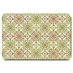 Colorful Stylized Floral Boho Large Doormat 