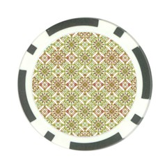 Colorful Stylized Floral Boho Poker Chip Card Guard by dflcprints