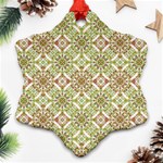 Colorful Stylized Floral Boho Snowflake Ornament (Two Sides) Front