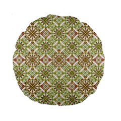 Colorful Stylized Floral Boho Standard 15  Premium Round Cushions by dflcprints