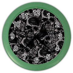 Skulls Pattern Color Wall Clocks