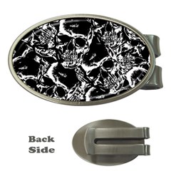 Skulls Pattern Money Clips (oval) 